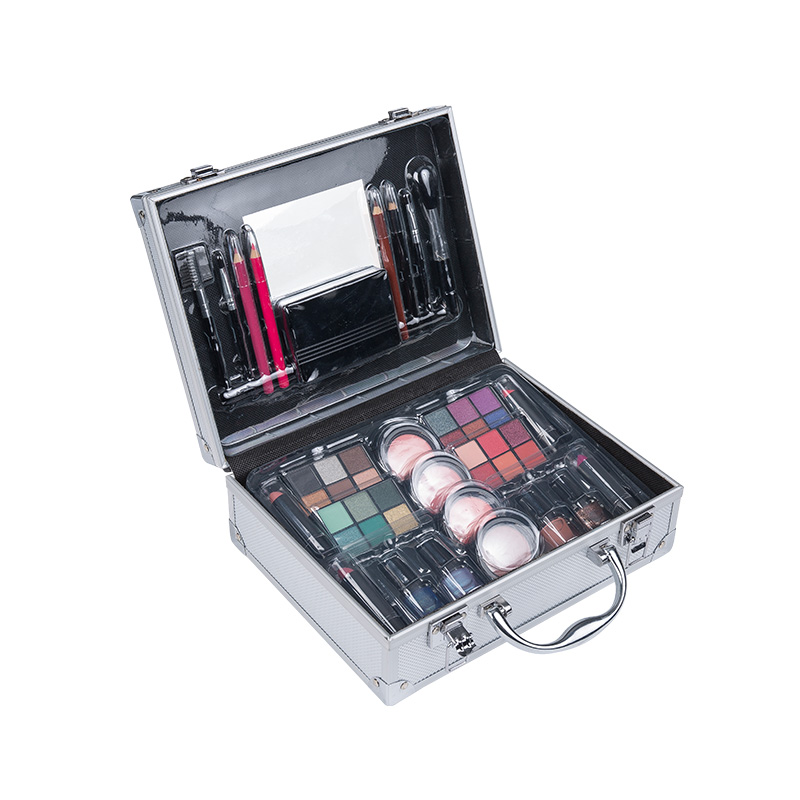 All In One Makeup Kit With Suitcase (Eyeshadow, Blushes, Nai Polish, Eyebrow Pencil,Lipstick & More