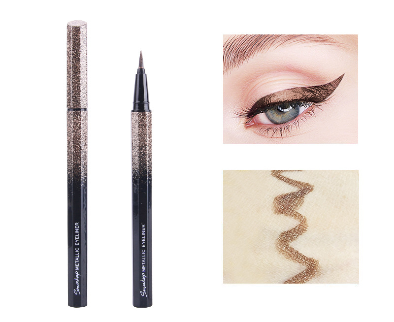 Mattifying Pressed Powder and Semi-Permanent Liquid Eyeliner Achieving Flawless Makeup