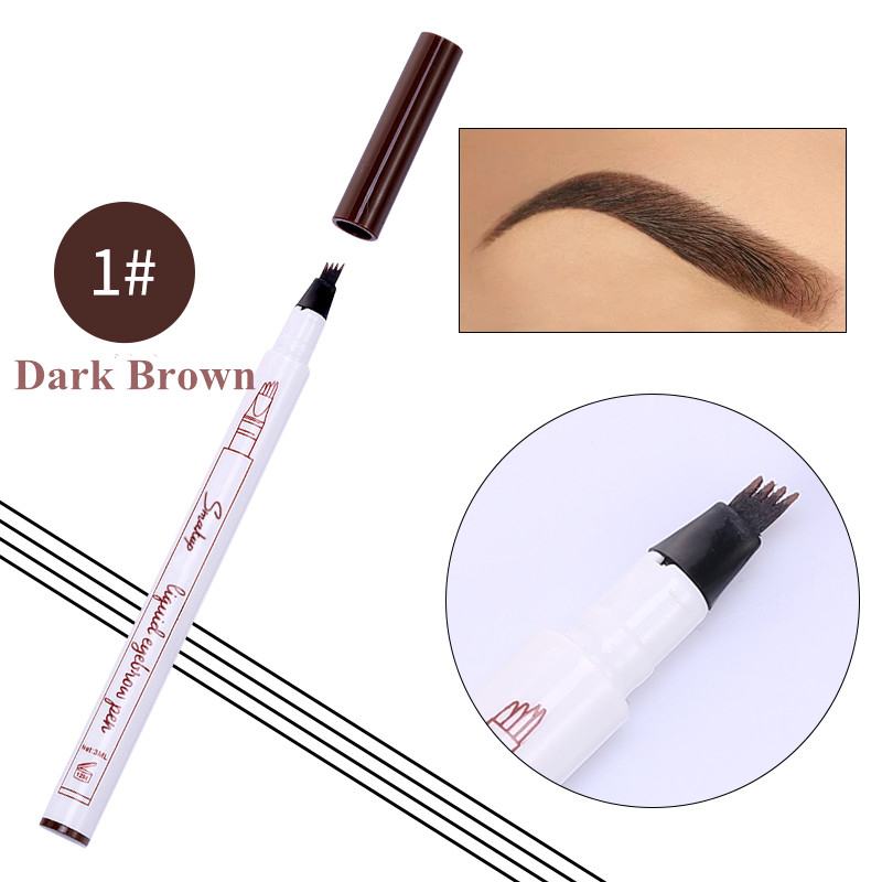 Eye Brown Makeup Eyebrow Pencil With A Micro-Fork Tip Applicator Creates Natural Eyebrow