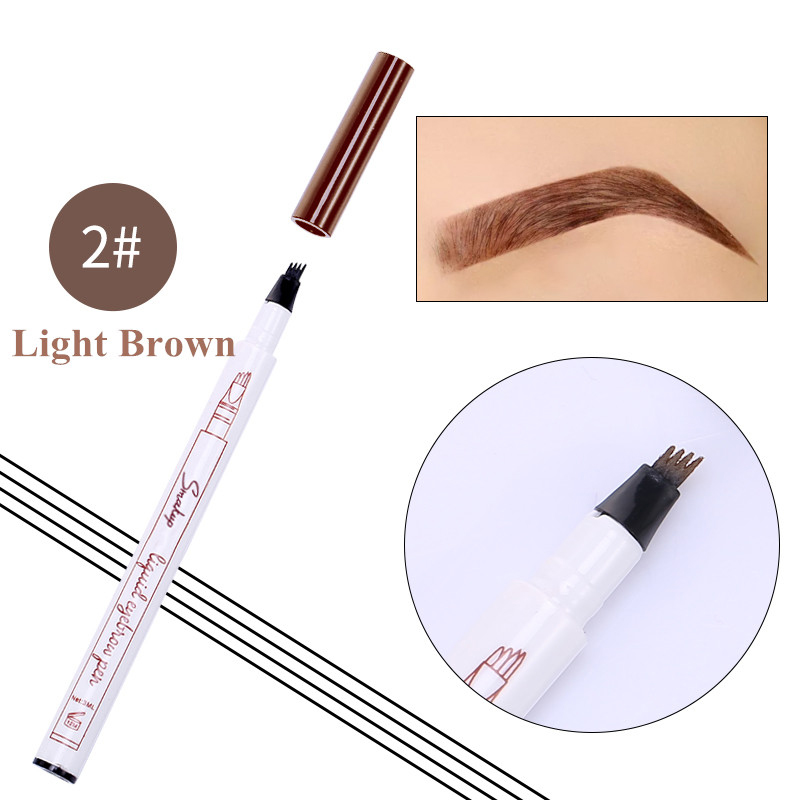 Eye Brown Makeup Eyebrow Pencil With A Micro-Fork Tip Applicator Creates Natural Eyebrow