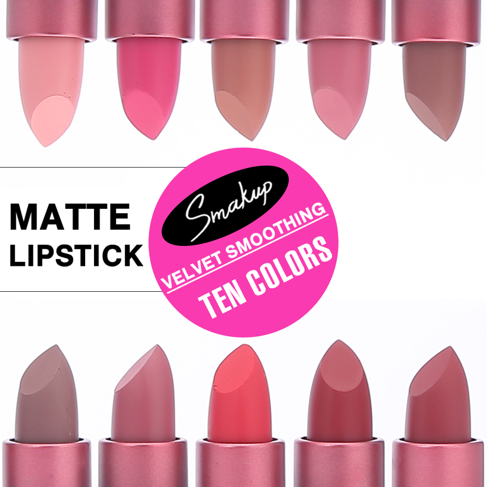 10 Color Velvet Matte Lipstick 