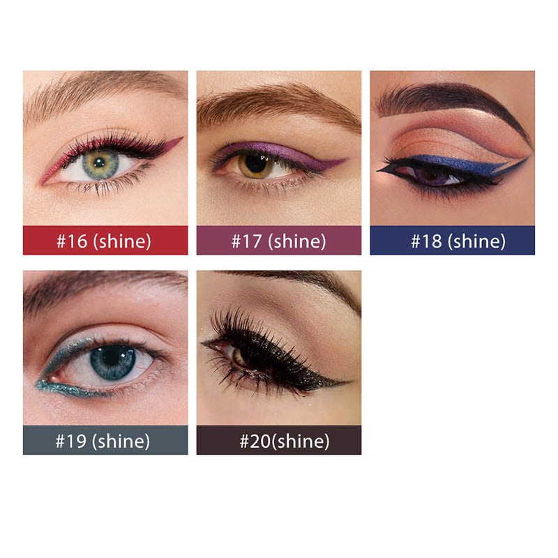 20 Color Eyeliner Waterproof Colorful Eyeliner Pencil