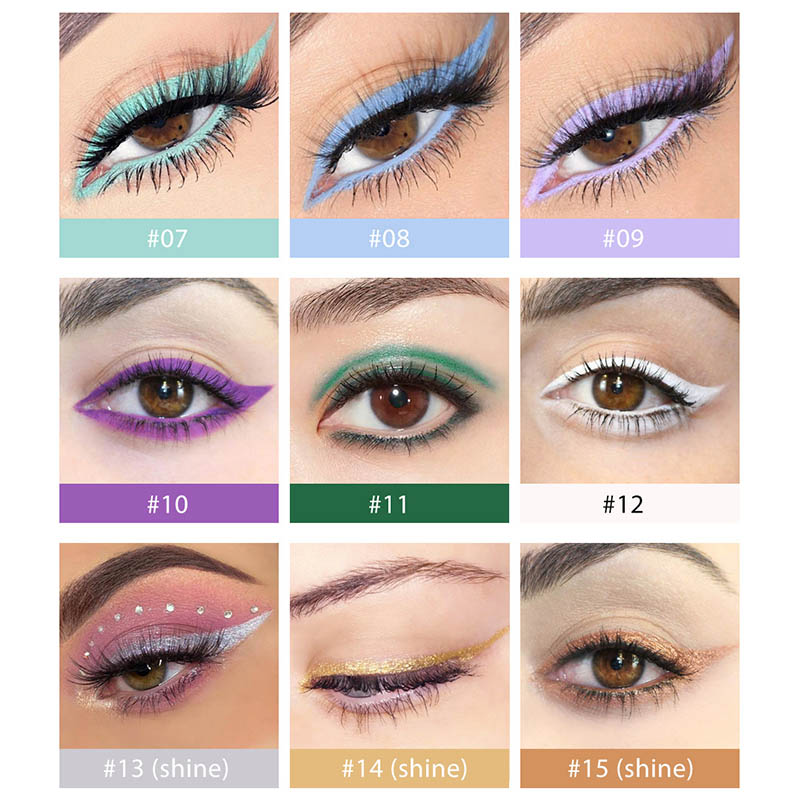 20 Color Eyeliner Waterproof Colorful Eyeliner Pencil