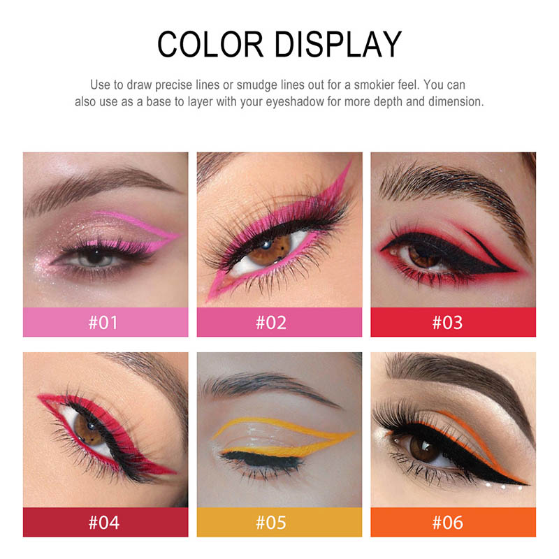 20 Color Eyeliner Waterproof Colorful Eyeliner Pencil